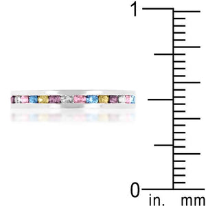 Stylish Stackables Mixed Crystal Ring - Jewelry Xoxo