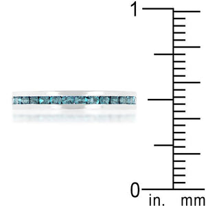 Stylish Stackables Aquamarine Crystal Ring - Jewelry Xoxo