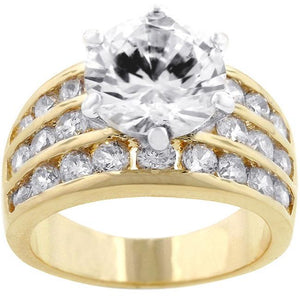 Classic Gold Engagement Ring - Jewelry Xoxo