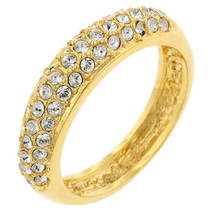 Pave Crystal Goldtone Band - Jewelry Xoxo