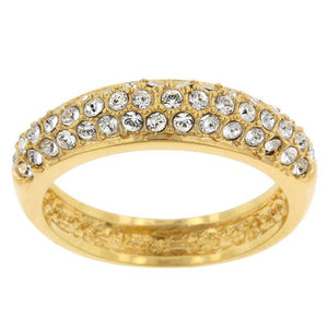 Pave Crystal Goldtone Band - Jewelry Xoxo