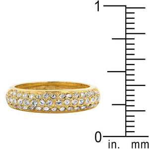 Pave Crystal Goldtone Band - Jewelry Xoxo