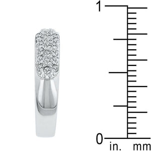 Pave Crystal Silvertone Band - Jewelry Xoxo