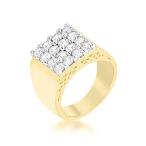 Pave Square Mens Ring - Jewelry Xoxo