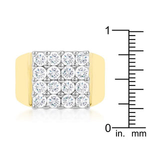 Pave Square Mens Ring - Jewelry Xoxo