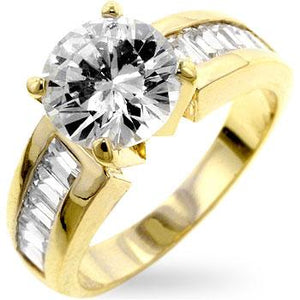 Antoinette Golden Engagement Ring - Jewelry Xoxo