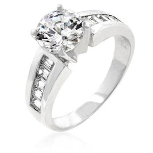 Antoinette Engagement Silver Ring - Jewelry Xoxo