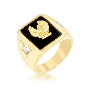 Golden Eagle Mens Ring - Jewelry Xoxo