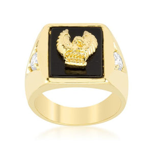 Golden Eagle Mens Ring - Jewelry Xoxo