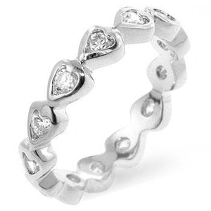 Heart Eternity Ring - Jewelry Xoxo