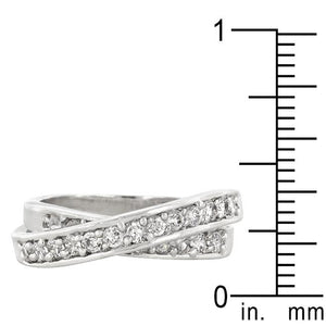 Double Cross Cubic Zirconia Ring - Jewelry Xoxo