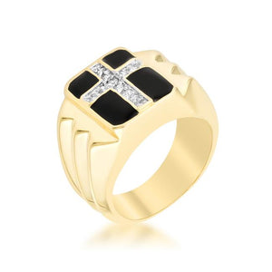 Faceted Cross Cubic Zirconia Ring - Jewelry Xoxo