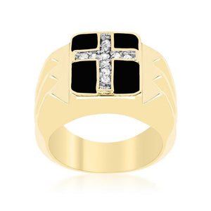 Faceted Cross Cubic Zirconia Ring - Jewelry Xoxo