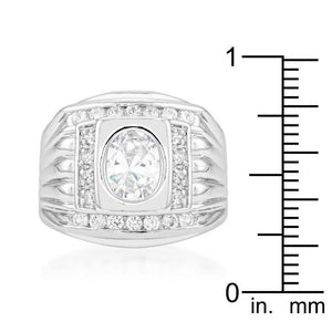 Mens Cubic Zirconia Square Ring - Jewelry Xoxo