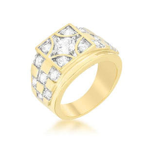 Checkerboard Cubic Zirconia Ring - Jewelry Xoxo