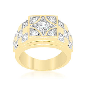Checkerboard Cubic Zirconia Ring - Jewelry Xoxo