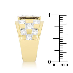 Checkerboard Cubic Zirconia Ring - Jewelry Xoxo