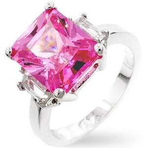 Pink Triplet Engagement Ring - Jewelry Xoxo