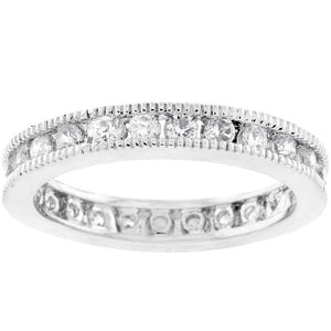 Classic Milgrain Eternity Band - Jewelry Xoxo