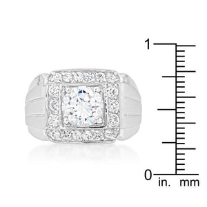 Mens Two-tone Finish Cubic Zirconia Ring - Jewelry Xoxo