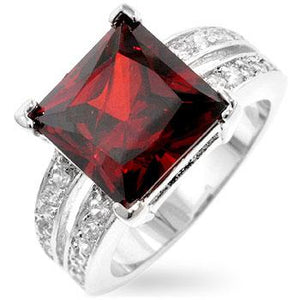 Garnet Princess Ring - Jewelry Xoxo