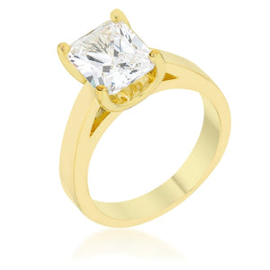 Cubic Zirconia Radiant Solitaire Ring - Jewelry Xoxo