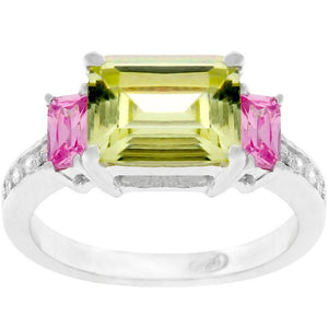 Emerald Cut Triplet Ring - Jewelry Xoxo