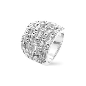 Multi Row Cubic Zirconia Fashion Ring - Jewelry Xoxo