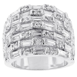 Multi Row Cubic Zirconia Fashion Ring - Jewelry Xoxo