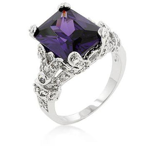 Amethyst Purple Princess Ring - Jewelry Xoxo