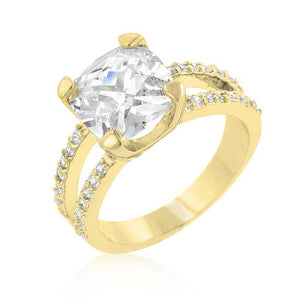 Double Band Cubic Zirconia Engagement Ring - Jewelry Xoxo