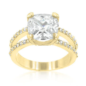 Double Band Cubic Zirconia Engagement Ring - Jewelry Xoxo
