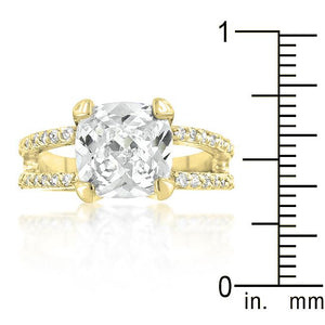 Double Band Cubic Zirconia Engagement Ring - Jewelry Xoxo