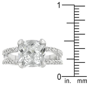 Double Band Cubic Zirconia Engagement Ring - Jewelry Xoxo