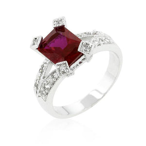 Ruby Cubic Zirconia Fashion Ring - Jewelry Xoxo