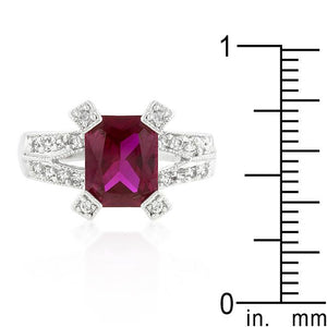 Ruby Cubic Zirconia Fashion Ring - Jewelry Xoxo