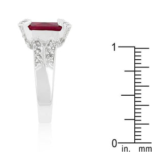 Ruby Cubic Zirconia Fashion Ring - Jewelry Xoxo