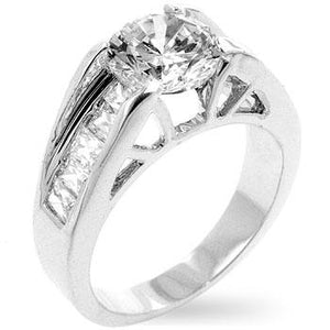 Timeless Clear Engagement Ring - Jewelry Xoxo