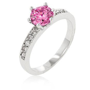 Petite Pink Engagement Ring - Jewelry Xoxo