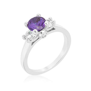 Mini Amethyst Triplet Ring - Jewelry Xoxo