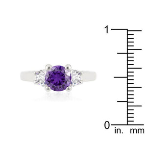 Mini Amethyst Triplet Ring - Jewelry Xoxo