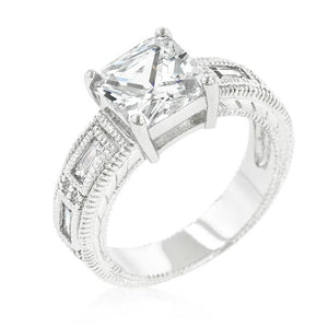 Clear Cubic Zirconia 5-Stone Ring - Jewelry Xoxo