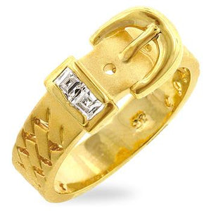 Golden Buckle Ring - Jewelry Xoxo