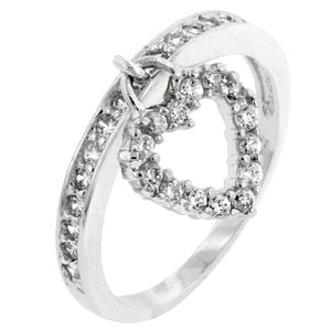 Simple Heart Charm Ring - Jewelry Xoxo