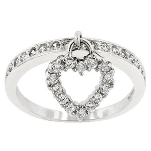 Simple Heart Charm Ring - Jewelry Xoxo