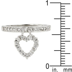 Simple Heart Charm Ring - Jewelry Xoxo