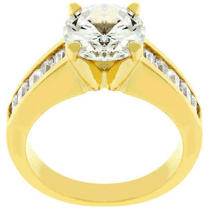 Classic Golden Engagement Ring - Jewelry Xoxo