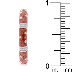Marble Pink Enamel Stacker Ring - Jewelry Xoxo
