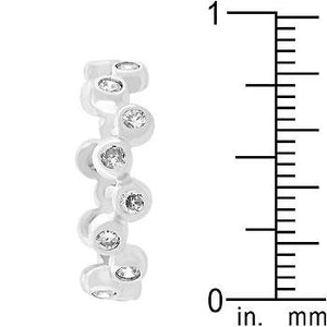 Bezel Set Clear CZ Eternity Band - Jewelry Xoxo
