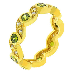 Olive Leaves Eternity Ring - Jewelry Xoxo